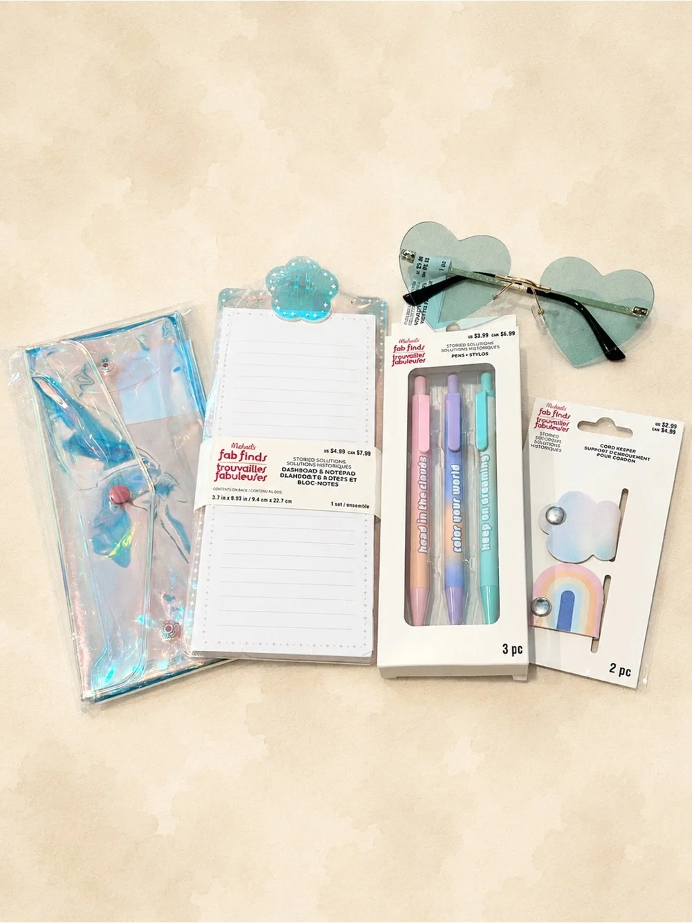 Girl’s Pastel Stationary Birthday Gift Set Back to School Supplies NWT Michael’s
